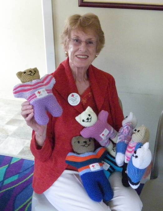 CARE BEARS: Phyllis Emery is the coordinator for the popular Trauma Teddies for the Milton Ulladulla and District branch of Red Cross. 