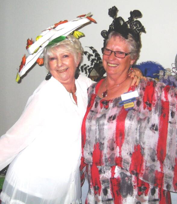 FUN TIMES: Dianne Rogers and Cherrie Lloyd have fun at a recent Milton Ulladulla VIEW Club fundraiser.  