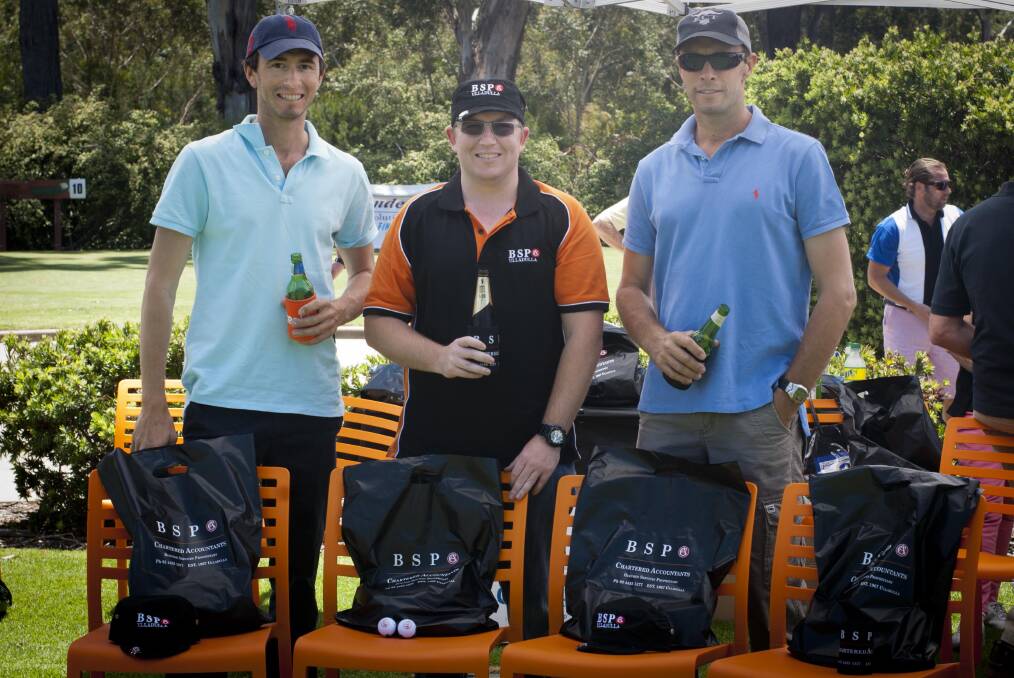 GREAT DAY OUT: Sponsors enjoy the 2013 Milton-Ulladulla Apex Legends of Golf Pro-Am. 