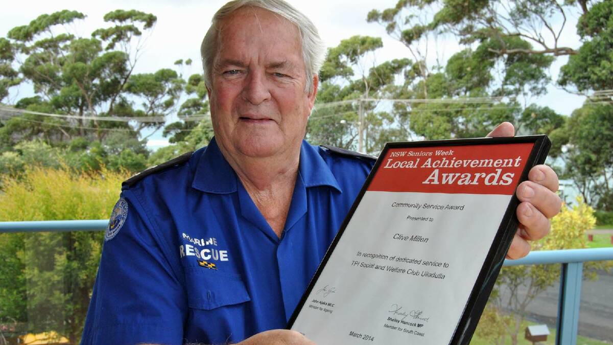 SENIOR HONOUR: Clive Millen has been recognised for his commitment to the Milton-Ulladulla community with a Seniors Week award.