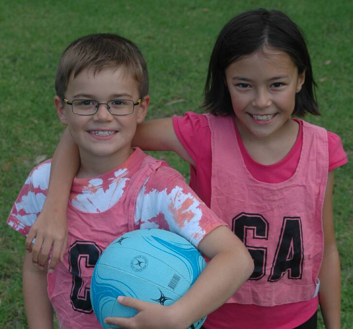 Lucas McDonald and Emma Owens are looking forward to Come 'n' Try Netball Day on Saturday.