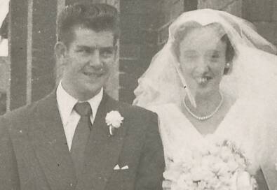Harry and Joan Williams on their wedding day. 