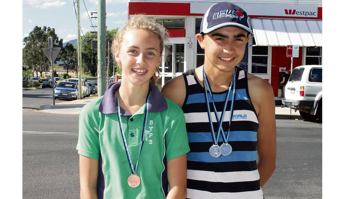 BEGA: Enjoying continued success after the All Schools National Championships in Brisbane are Tahni Evans (left) and Lawrence Avison.  