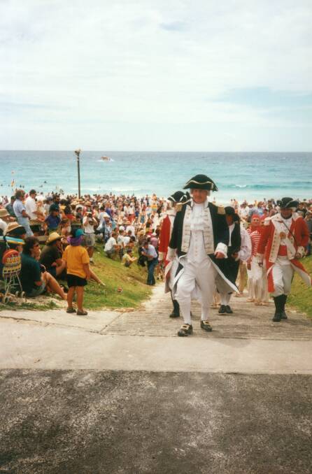RE-ENACTMENT: The photo that will be used on the front cover of Mollymook Revisited. Photo: Nicole Starkey.