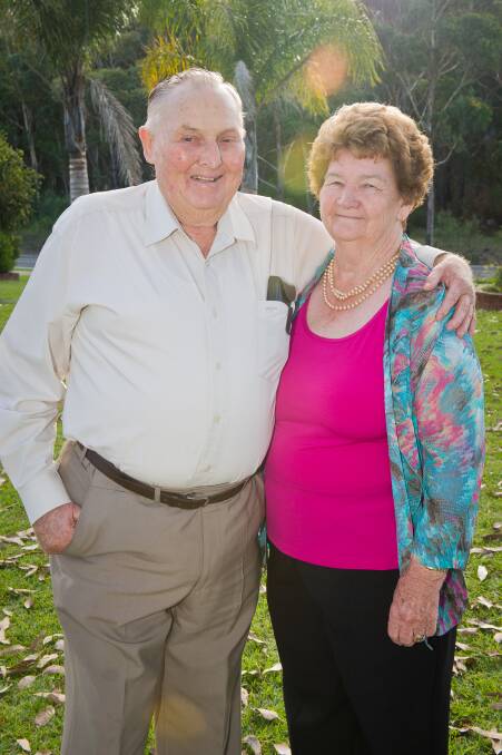 PARTY TIME: Don and Pat Baxter celebrate Don's 80th together at Lake Tabourie.