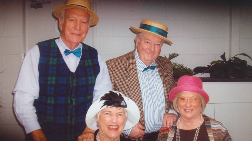GREAT SCOTT: Ron and Helen Rynne and Bill and Nano Dixon in Gatsby style, at the 2014 jazz afternoon.