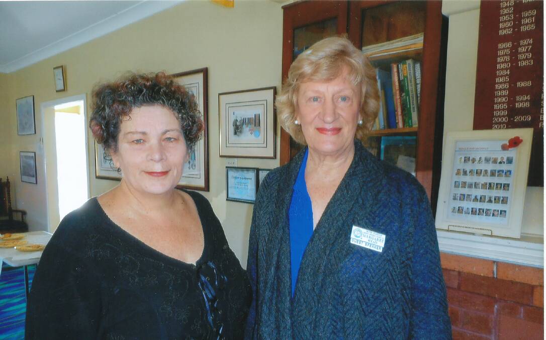 GUEST SPEAKER:  Margaret Ryan (right) thanked guest speaker Cathy Dunn for her interesting talk on local history.
