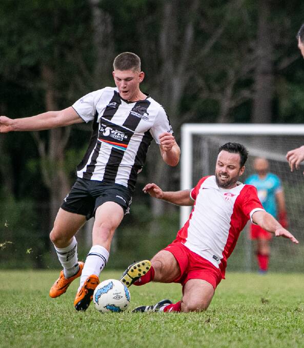 Broc Barbaric, above playing against St Georges Basin early this season, was strong for Milton Ulladulla in the second half again United. Picture file. Tam Lee