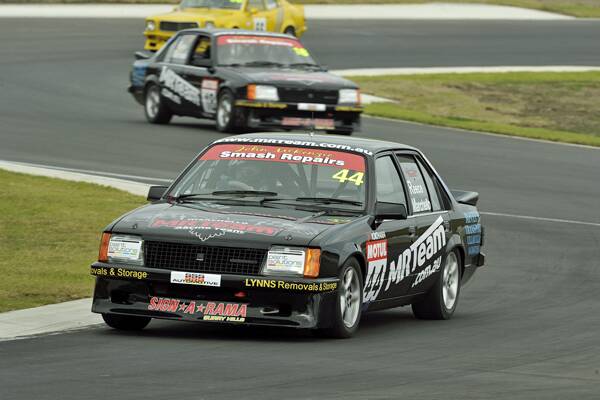 MAKING GROUND: MRTeam driver Reece Marchello makes ground during one of the races at Sydney Motorsport Park.