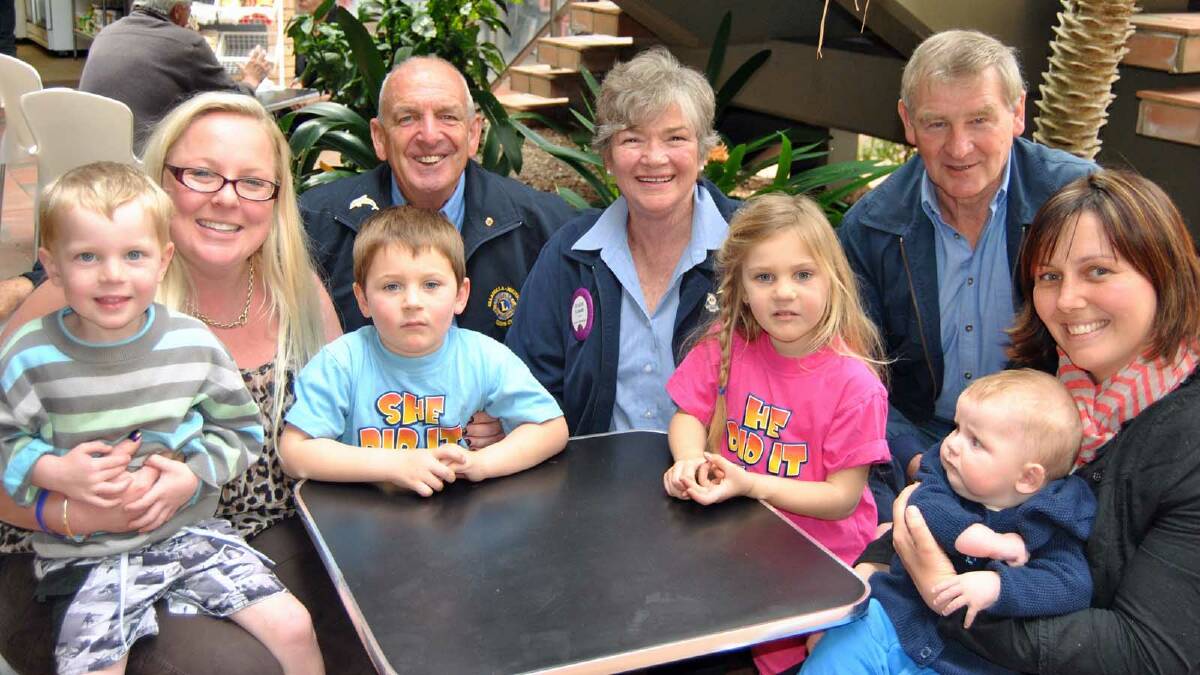 ALL ABOUT FAMILIES: Ulladulla-Milton Lions president Brian Thompson (back left), membership officer Elaine Smith and district governor Allan McDonald welcome fresh, new ideas from parents such as Amy Whiteman (front left) and Rachael Martin pictured with youngsters Noah Whiteman, Chase and Sophie Minos and Ashton Martin.