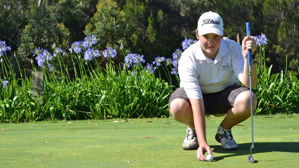 GOOD GOLFING: Brock Austin was the 14 to 15 years division nett winner at the Brett Ogle Jack Newton Junior Masters held in Goulbourn recently.