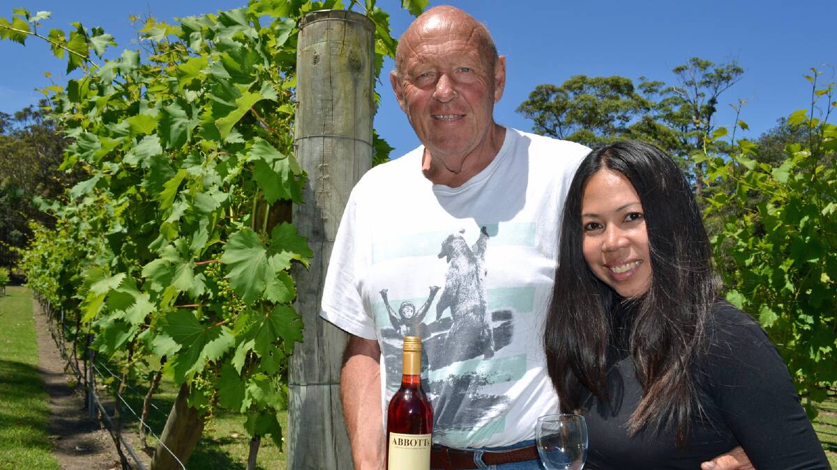 WINE LOVERS: Maurie and Jeiji Abbott are the new owners of Bawley Vale Estate after retiring to the district seeking a lifestyle change two years ago.