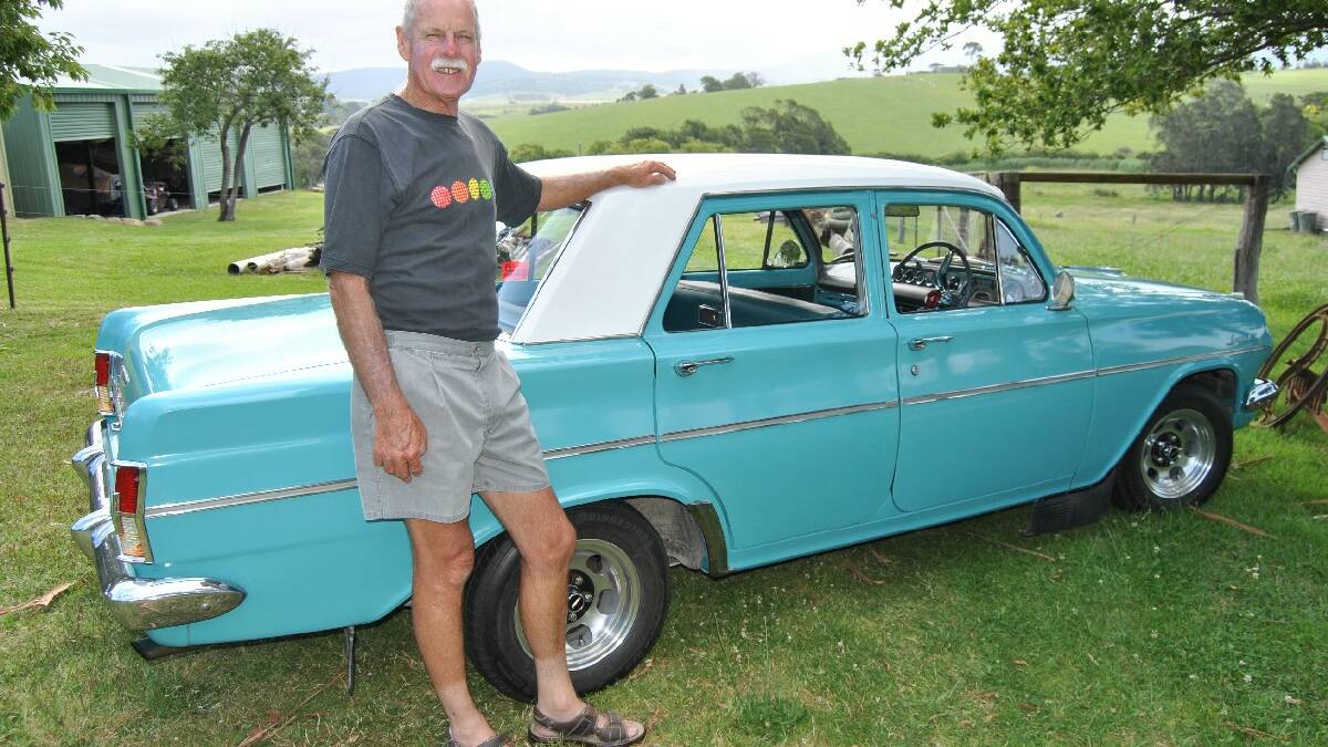 ULLADULLA: Expressing his sorrow at Holden's   demise is Milton's Roger Guest with one of his   beloved vehicles - an EH Special.