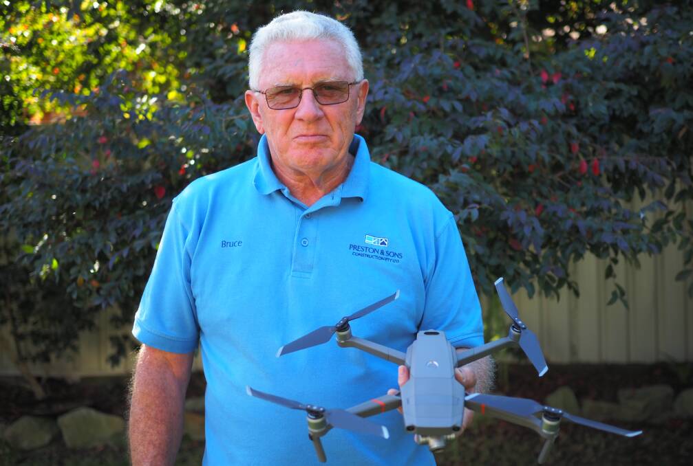 SENIOR FLYER: Bruce Preston wants to put his drone flying skills to commercial use.