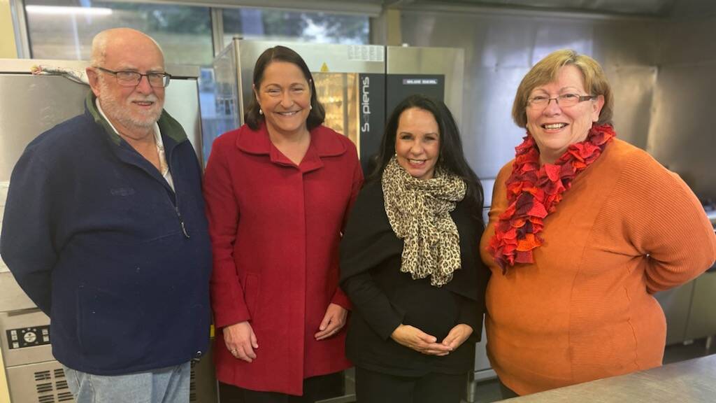 FUNDING CHANGE: From right: Sue O'Brien with Labor MP Linda Burney, Gilmore MP Fiona Phillips and Mrs O'Brien's husband Jim O'Brien.