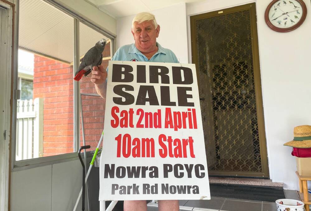 BIRD SALE: Charlie and Ray are gearing up for the Shoalhaven Avicultural Society's 20th bird sale. Image: Grace Crivellaro.