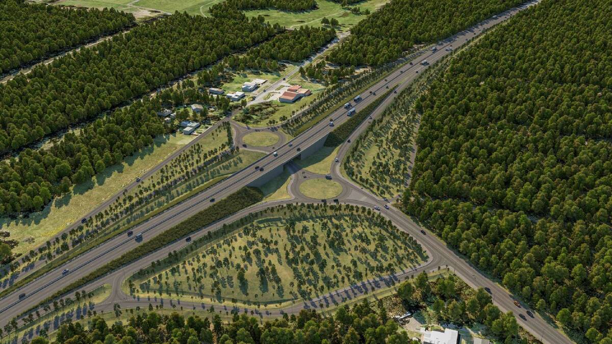 FLYOVER: The upgrades will include a flyover and roundabouts on each side. Picture: Transport for NSW.