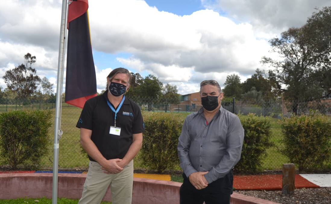 South Coast Aboriginal Medical Service Dr Steve Henry and CEO Craig Ardler encouraged mob to reach out to a medical professional for any vaccine queries.
