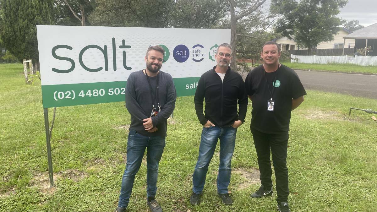 GETTING WORSE: CEO of Salt Ministries Peter Dover (middle), who manages the Salt Care homeless hub, said he has never seen the housing crisis like this before. File image.