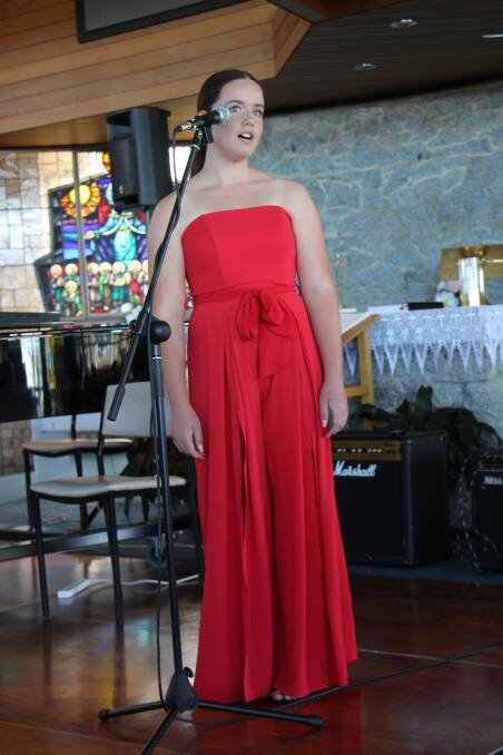 Jessica Maher from Moruya singing a St Cecilia Concert.