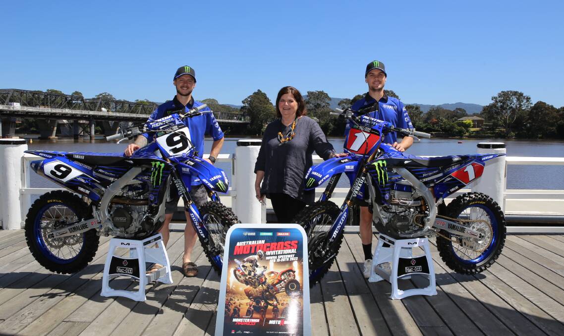 MAJOR EVENT: Nowra is hosting the two-day Australian Motocross Invitational and Monster Truck Madness event in February. Pictured is Aaron Tanti, Shelley Hancock and Luke Clout.