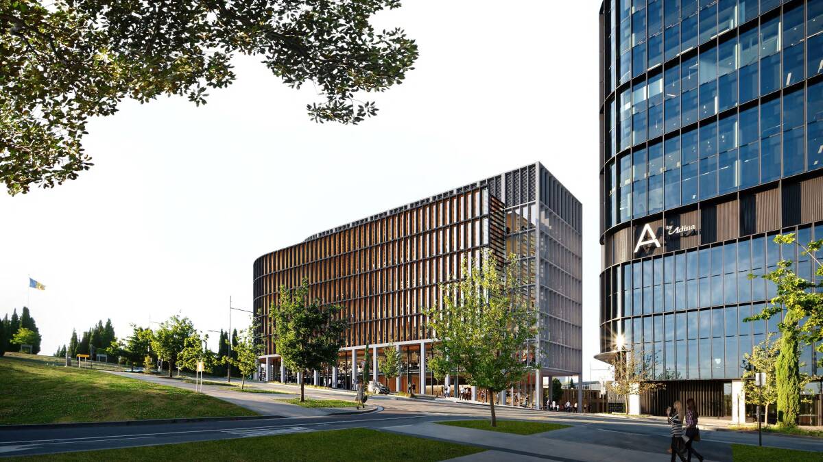 An artist's impression of the six-storey office block to be built in Civic. Picture supplied