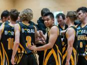 CRUCIAL POINT: The 2022 Shoalhaven Youth Tigers post win against the Orange Eagles. Picture: SHOALHAVEN BASKETBALL ASSOCIATION. 