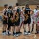 CLASH: The Shoalhaven Tigers and St George Saints huddle after a foul call. Picture: Shoalhaven Basketball Association