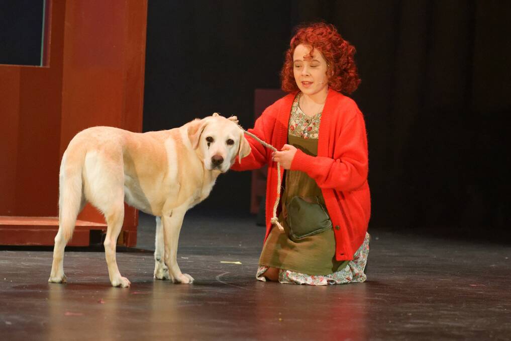Smudge as Sandy, and Gaby Black as Annie. Picture: Dennis Ross.