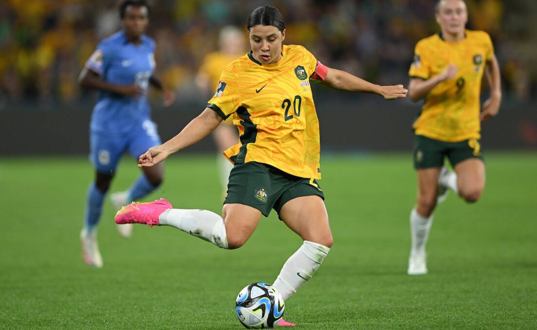 Sam Kerr lifted the Matildas' attack. Picture by Getty Images