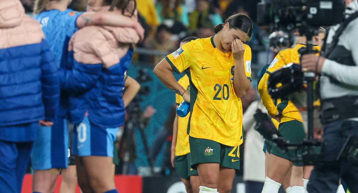 Sam Kerr laments the loss. Picture by Adam McLean