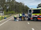 One passenger flown to hospital with serious injuries after crash on Princes Highway near Conjola. Picture: NSW Ambulance. 