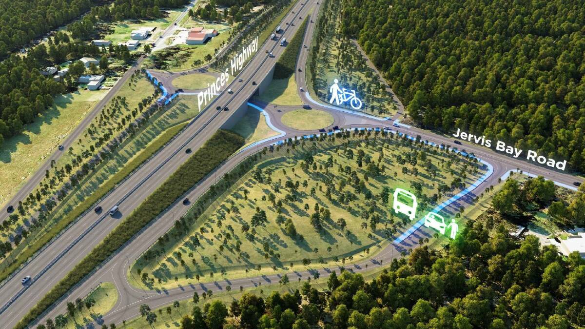 Design for Jervis Bay Interchange Flyover project. Picture: Supplied. 