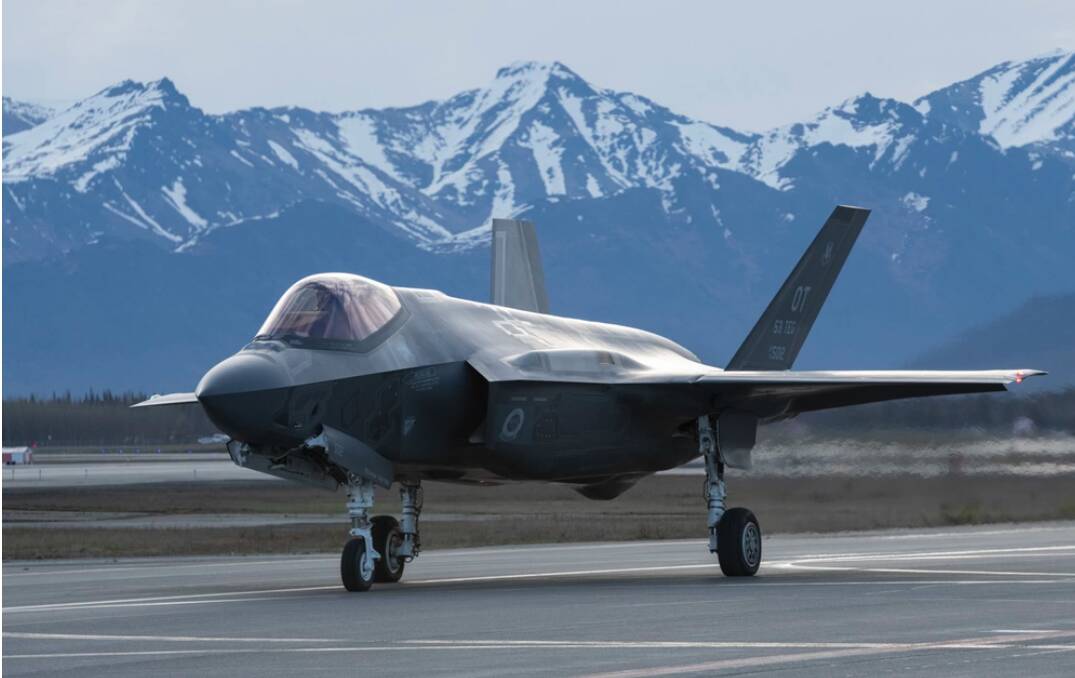 An F-35A Lightning II ready for take-off during Exercise Northern Edge at Joint Base Elmendorf-Richardson in Alaska. US Air Force photo by Alejandro Pea.