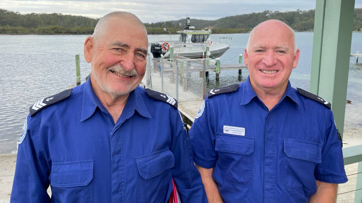 Sussex Inlet Marine Rescue's new unit commander Glenn Wright (right) with deputy Tony Pollard. Picture supplied.