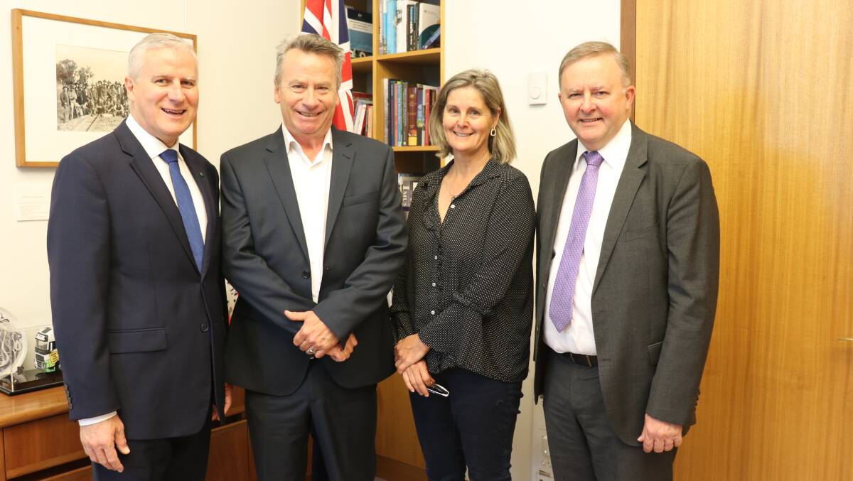 South Coast Register and Milton-Ulladulla Times editor John Hanscombe and Bay Post/Moruya Examiner editor Kerrie O’Connor met Mr Albanese and Deputy Prime Minister Michael McCormack at Parliament House in December to discuss the Fix it Now campaign.