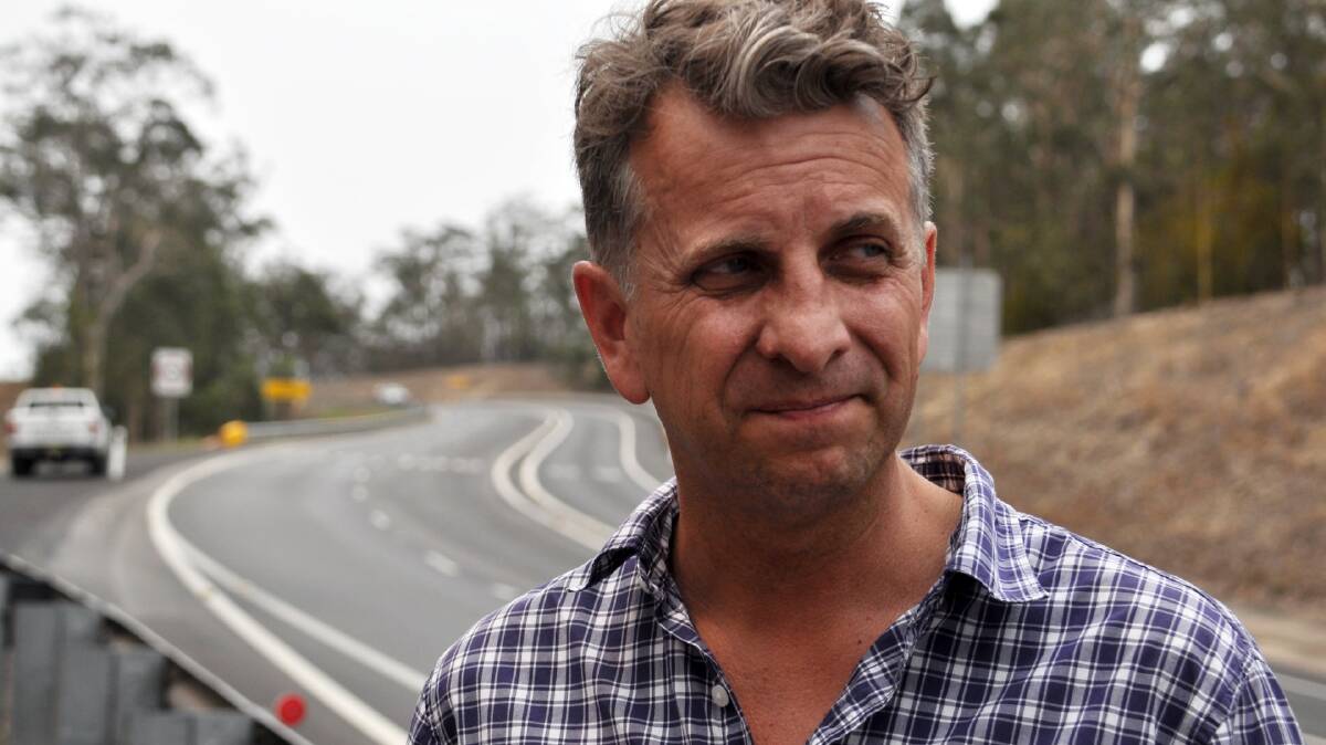 Bega MP Andrew Constance at the Kings Hwy in January 2020. Photo: Claudia Ferguson