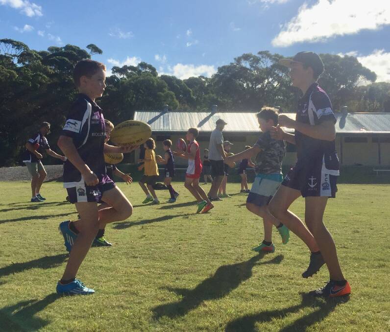 Dockers Training under way: Boys and girls are enjoying fitness training, ball skills and getting to know their team mates.