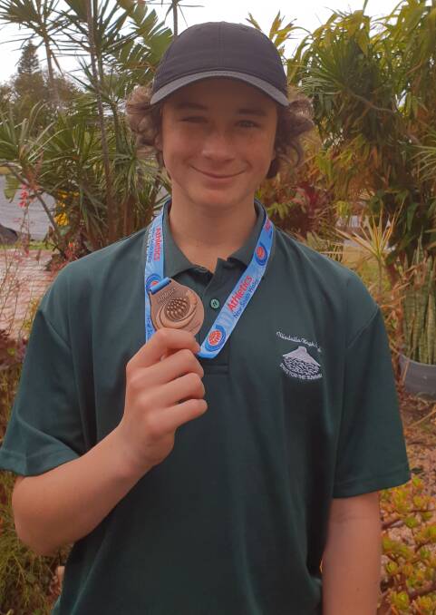 BRIGHT FUTURE: Ulladulla High School's Ben Shephard finished third in the 15 year boys 2000m steeplechase, at the recent All Schools Championships.