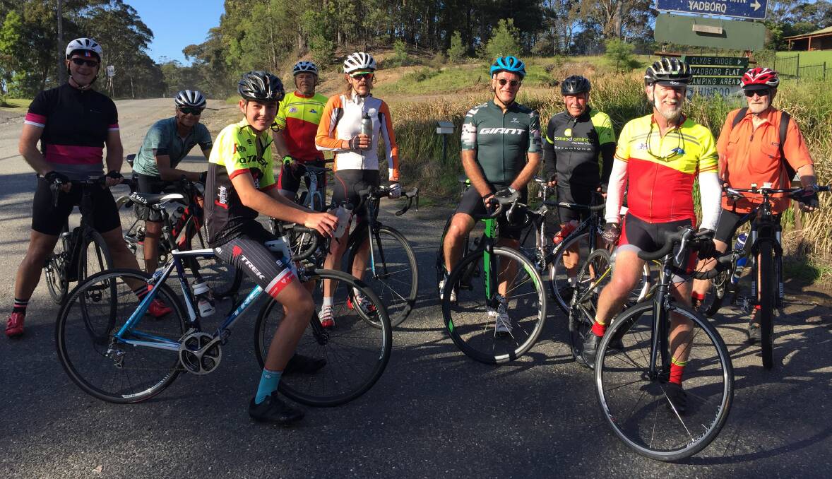 Ready to roll: Ulladulla Rats cyclists meet at the Heritage bakery, Milton, each Saturday at 7am. 