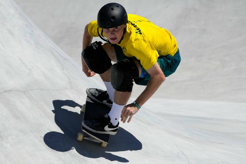 Minnamurra product Kieran Woolley competes at the 2020 Tokyo Olympic Games. Photo: AOC