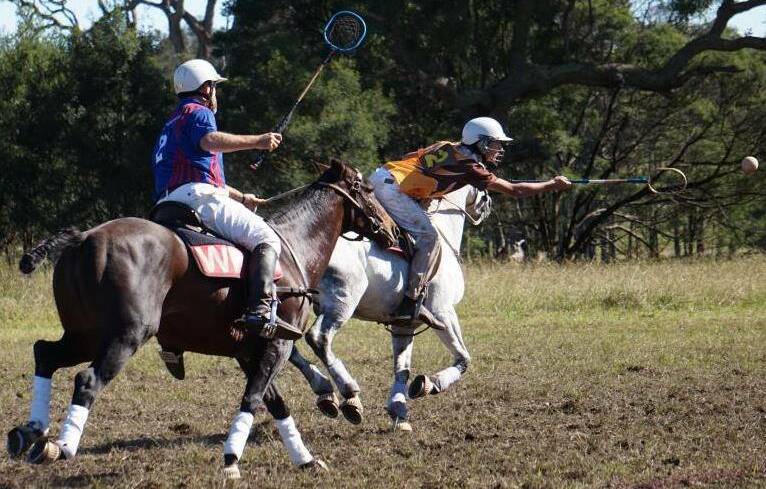 In control: Milton Ulladulla's Drew Morton, a member of the No.2 team, on the attack during the Eurocoast Polocrosse Carnival at Moruya. Photo: Nicole Melrose