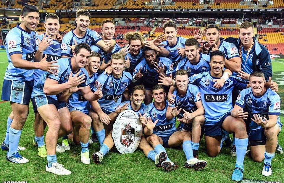 The victorious under 20s NSW side. Photo: NRL
