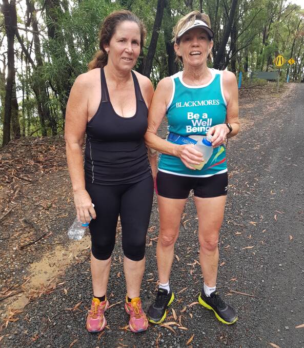 Muggy morning: Two popular Rats, Maree Randall and Annemaree Frank, at Sunday morning's event held over the Lemon Tree Creek route.