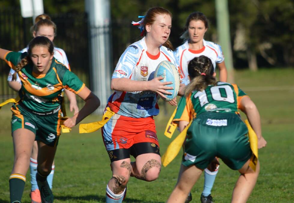 ATTACK: Under 16s girls league tag player Grace Sullivan is looking forward to kicking-off the season at home this weekend. Photo: SHARON DOWTON