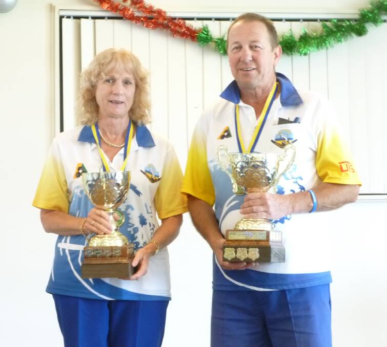 Mollymook: The most improved Mollymook bowlers for 2018 with the Al Bambury Memorial Coaches awards, Wendy Lynn & Dave Henry.  Well deserved by both, especially club champion Dave.