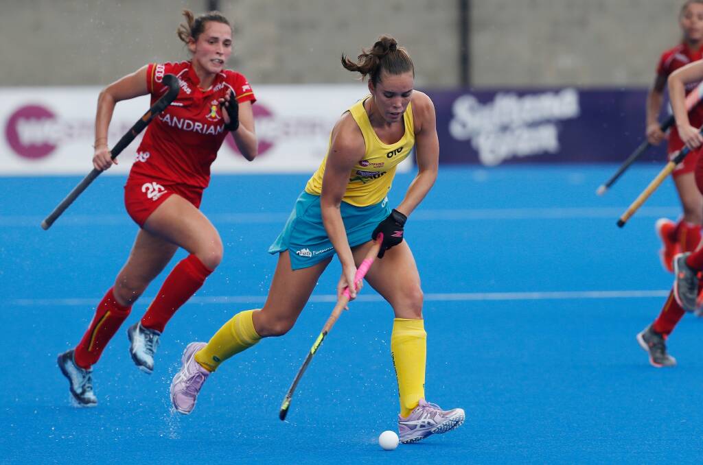 Gerringong's Grace Stewart and her Hockeyroos teammates have been forced to train by themselves the past month due to coronavirus. Photo: Hockey Australia