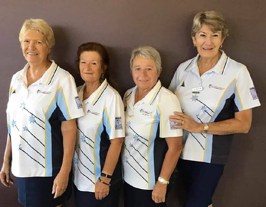 Milton Ulladulla Women's Bowls: Ros Jamieson, Jeanie Thompson, Jo Cattley and Liz Wootton, winners of the 2019 Club Fours Championship.