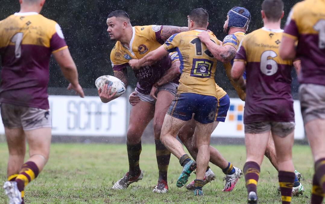 South Coast athletes such as Shellharbour Sharks' Juvilee Samiu won't take to the field this weekend because of the rain. Photo: Adam McLean