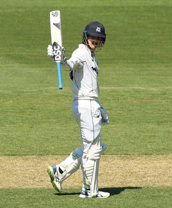 Nowra's Nic Maddinson has made an exceptional start to the 2021-22 domestic season. Photo: Cricket Victoria
